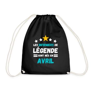 Infirmier de legende avril cadeau infirmier - Sac de sport léger - noir - Devant