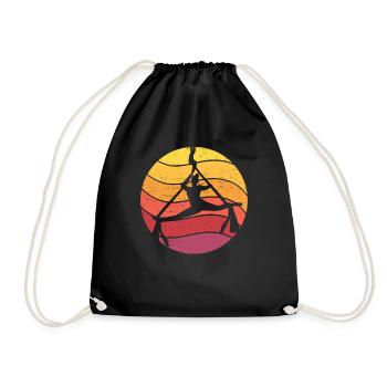 Gymnastik Sport Vintage Aerial Silk - Turnbeutel - Schwarz - Vorne