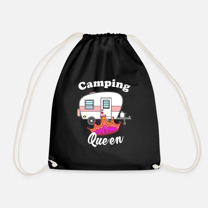 Camping Queen - Turnbeutel - Schwarz