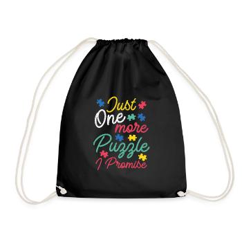 Puzzle Lover Just one more Puzzle I Promise - Sac de sport léger - noir - Devant