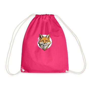 Fuchs I Fuchsbau Raubwild Jagd Motiv für Jäger - Turnbeutel - Fuchsia - Vorne