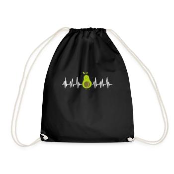 Avocado - Turnbeutel - Schwarz - Vorne