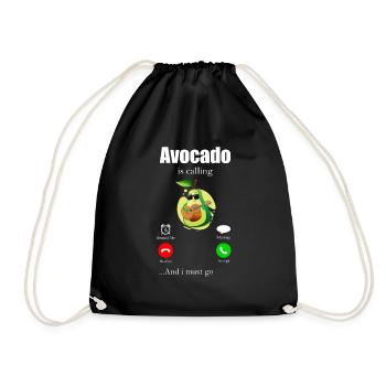 Avocado - Turnbeutel - Schwarz - Vorne