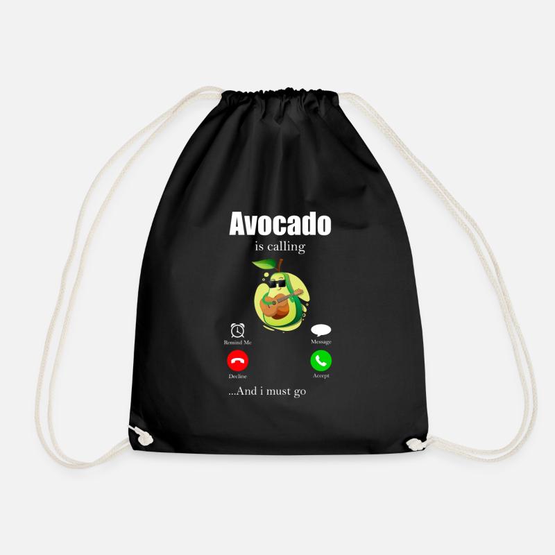 Avocado - Turnbeutel - Schwarz