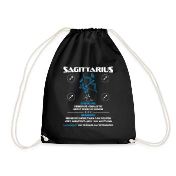 Sagittaire Astrologie - Sac de sport léger - noir - Devant