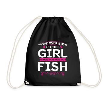 Move Over Boys Let This Girl Show You How To Fish - Sac de sport léger - noir - Devant