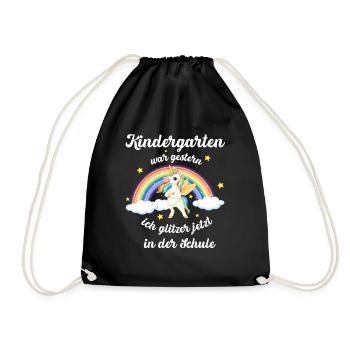 Kindergarten Schule Einschulung Jungs outfit - Turnbeutel - Schwarz - Vorne