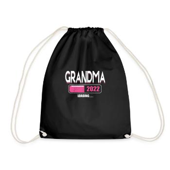 Promoted To Grandma Loading New Grandma 2022 - Drawstring Bag - black - Front
