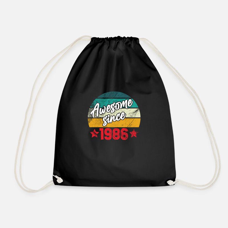Awesome since 1986, Legend since 1986 - Turnbeutel - Schwarz
