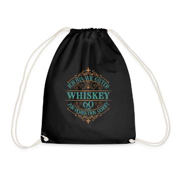 60th birthday 60 years I'm like good whiskey - Drawstring Bag - black - Front