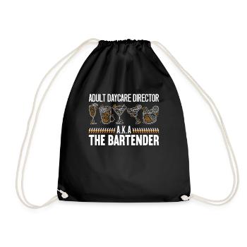 Adult Daycare Director AKA Bartender Mixologist - Drawstring Bag - black - Front