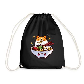 Ramen Japon Anime Nouilles Cadeau Otaku Manga - Sac de sport léger - noir - Devant