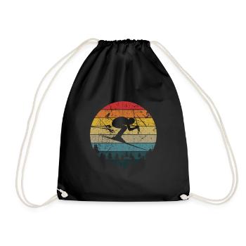Ski Cadeau Freeski Ski Vacances d’hiver Luge - Sac de sport léger - noir - Devant