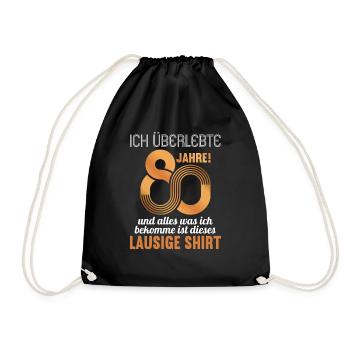 80 ans 80 ans 80 ans, chemise de 80 ans - Sac de sport léger - noir - Devant