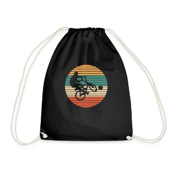 Radball Sport Fahrrad - Turnbeutel - Schwarz - Vorne