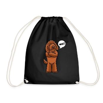 Muet Barbet Chien - Sac de sport léger - noir - Devant
