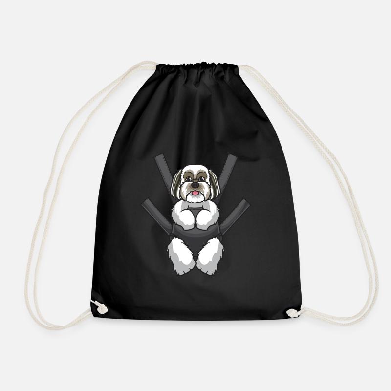 Lhasa Apso Hund - Turnbeutel - Schwarz