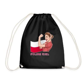 Polish girl Poland | Poland flag | I Love Poland - Sac de sport léger - noir - Devant