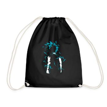 Anime figure dans Flash Kawaii Manga conception graphique - Sac de sport léger - noir - Devant