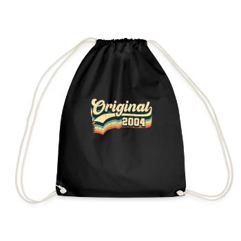 17th Birthday Gift Original Men Women Born In 2004 - Drawstring Bag - black - Front