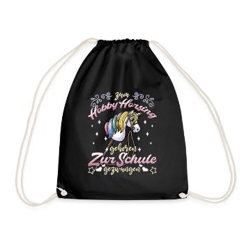 Hobby Horsing Pferde Hobbyhorse Hobby Horse - Turnbeutel - Schwarz - Vorne