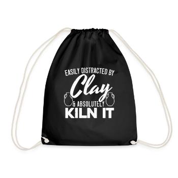 Facile à dévier Par l’argile Poterie Poterie - Sac de sport léger - noir - Devant