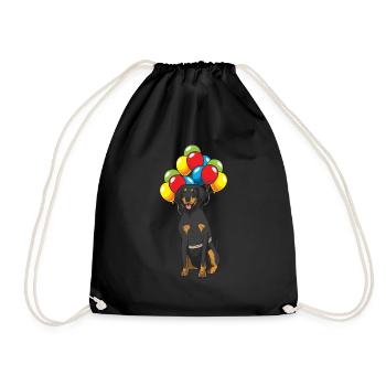 Chien de craquage incendiaire avec ballons - Sac de sport léger - noir - Devant