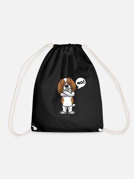 Sturer Cavalier King Charles Spaniel - Turnbeutel - Schwarz