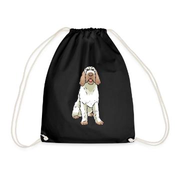 Spinone Italiano Hund - Turnbeutel - Schwarz - Vorne