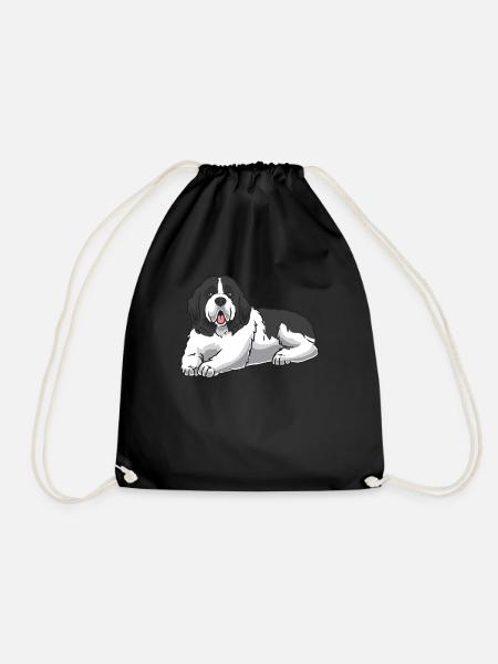 Landseer Hund - Turnbeutel - Schwarz