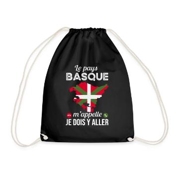 Le Pays Basque M'appelle Cadeau Humour - Sac de sport léger - noir - Devant