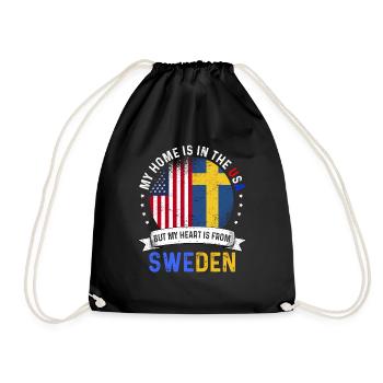 Swedish American Flag Swedish Roots USA Citizen - Sac de sport léger - noir - Devant
