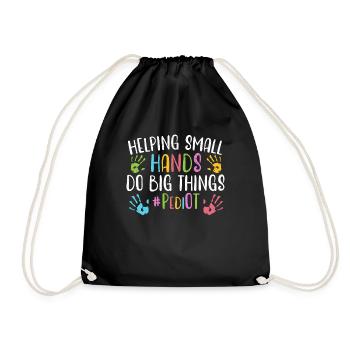 Occupational therapy help small hands do big things - Drawstring Bag - black - Front