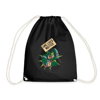 Orc Lives Matter - Drawstring Bag - black - Front
