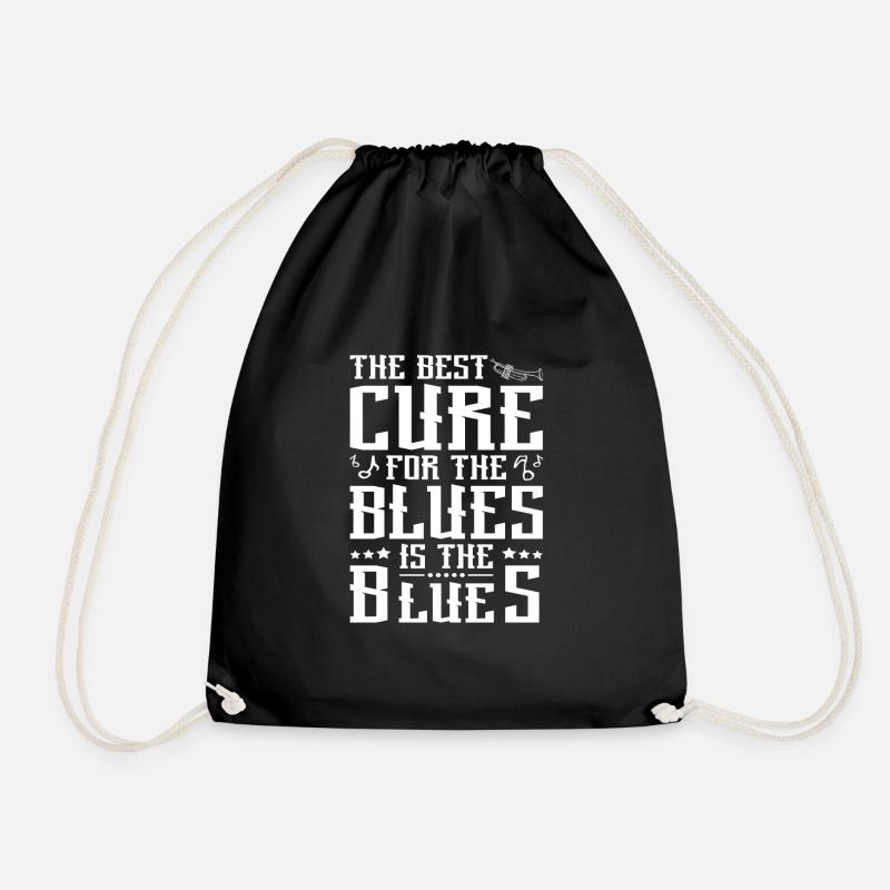 Blues Music-Blues Soul Music - Drawstring Bag - black