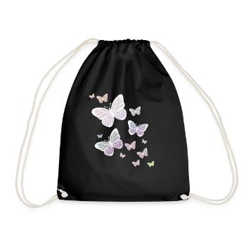 Butterfly Butterfly Animal Colorful Color - Drawstring Bag - black - Front
