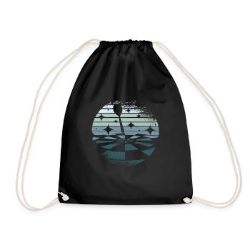 Darts retro - Drawstring Bag - black - Front