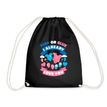 Gender Revealing Party Ideas Gender Revealer Cute - Turnbeutel - Schwarz - Vorne