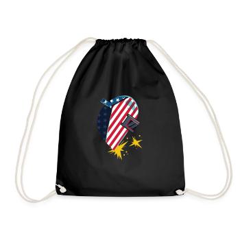 American Flag I Welding Helmet I Welder - Sac de sport léger - noir - Devant