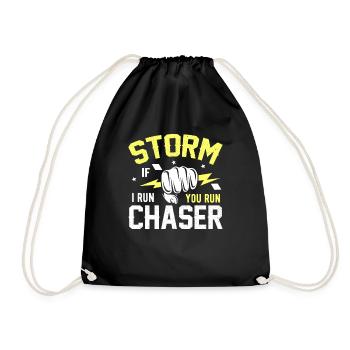 Meteorologist Meteorology Storm Chaser Gift - Drawstring Bag - black - Front