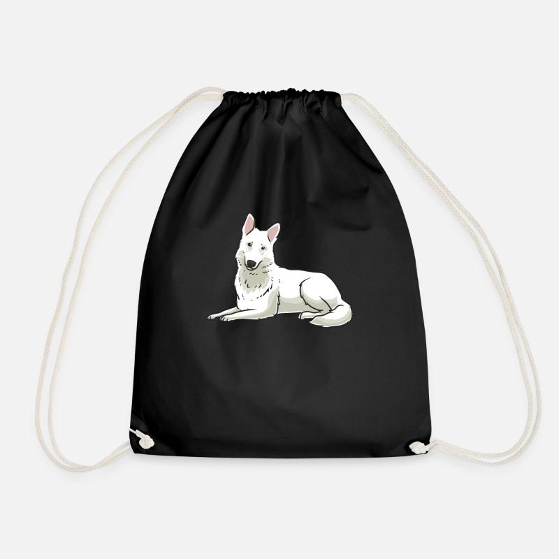 Weißer Schweizer Schäferhund - Turnbeutel - Schwarz