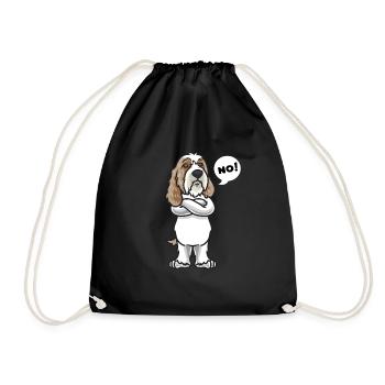 Sturer Petit Basset Griffon Vendéen Hund - Turnbeutel - Schwarz - Vorne