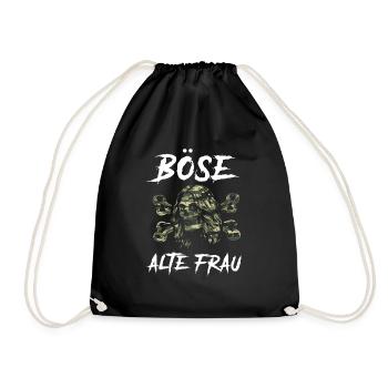 Böse alte Frau - Turnbeutel - Schwarz - Vorne