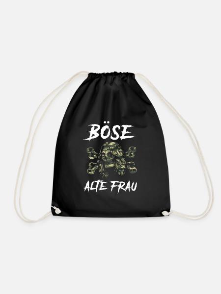 Böse alte Frau - Turnbeutel - Schwarz