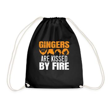 Rousses embrassés par le feu Cheveux rouges - Sac de sport léger - noir - Devant