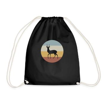 Antelope Africa Wilderness Gazelle - Drawstring Bag - black - Front