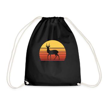 Antelope Africa Wilderness Gazelle - Drawstring Bag - black - Front