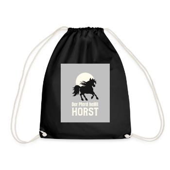 Der Pferd heißt Horst - Turnbeutel - Schwarz - Vorne