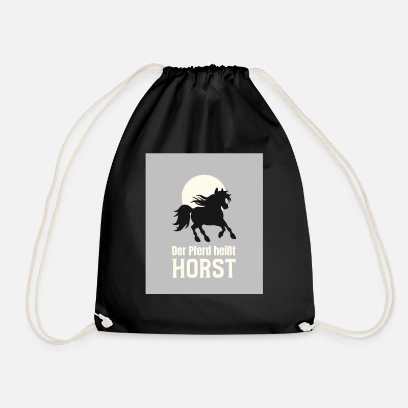 Der Pferd heißt Horst - Turnbeutel - Schwarz