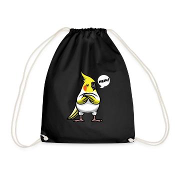 Cockatiel Cockatoo parakeet Ornithology - Drawstring Bag - black - Front